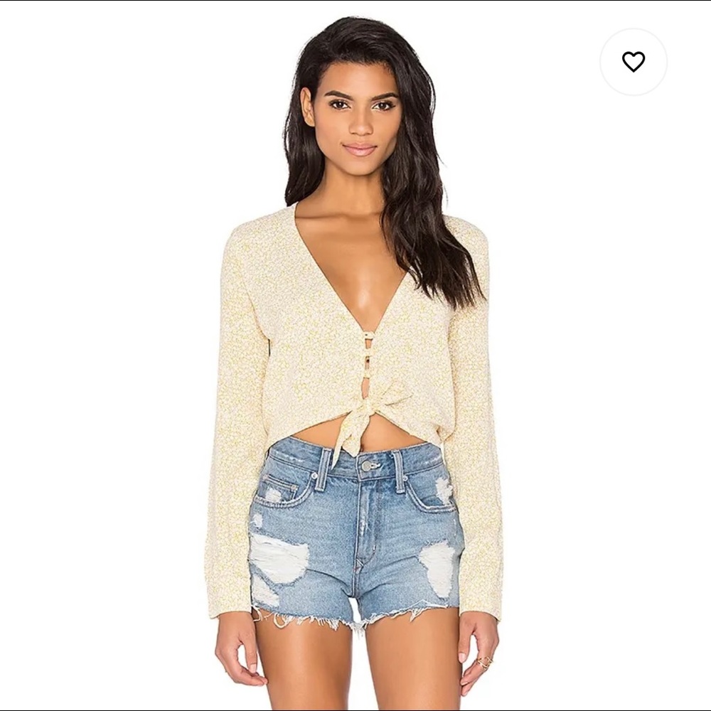NWT FLYNN SKYE Riley Crop Top in Sunny Delight 🌼